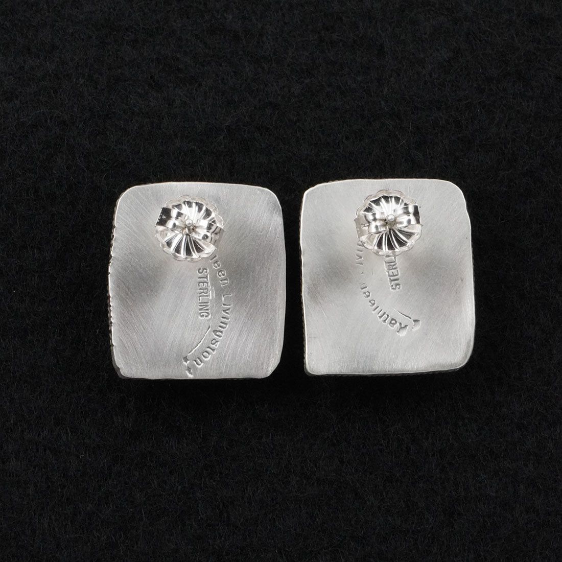 Kathleen Livingston Spiny Oyster & Sterling Silver Earrings