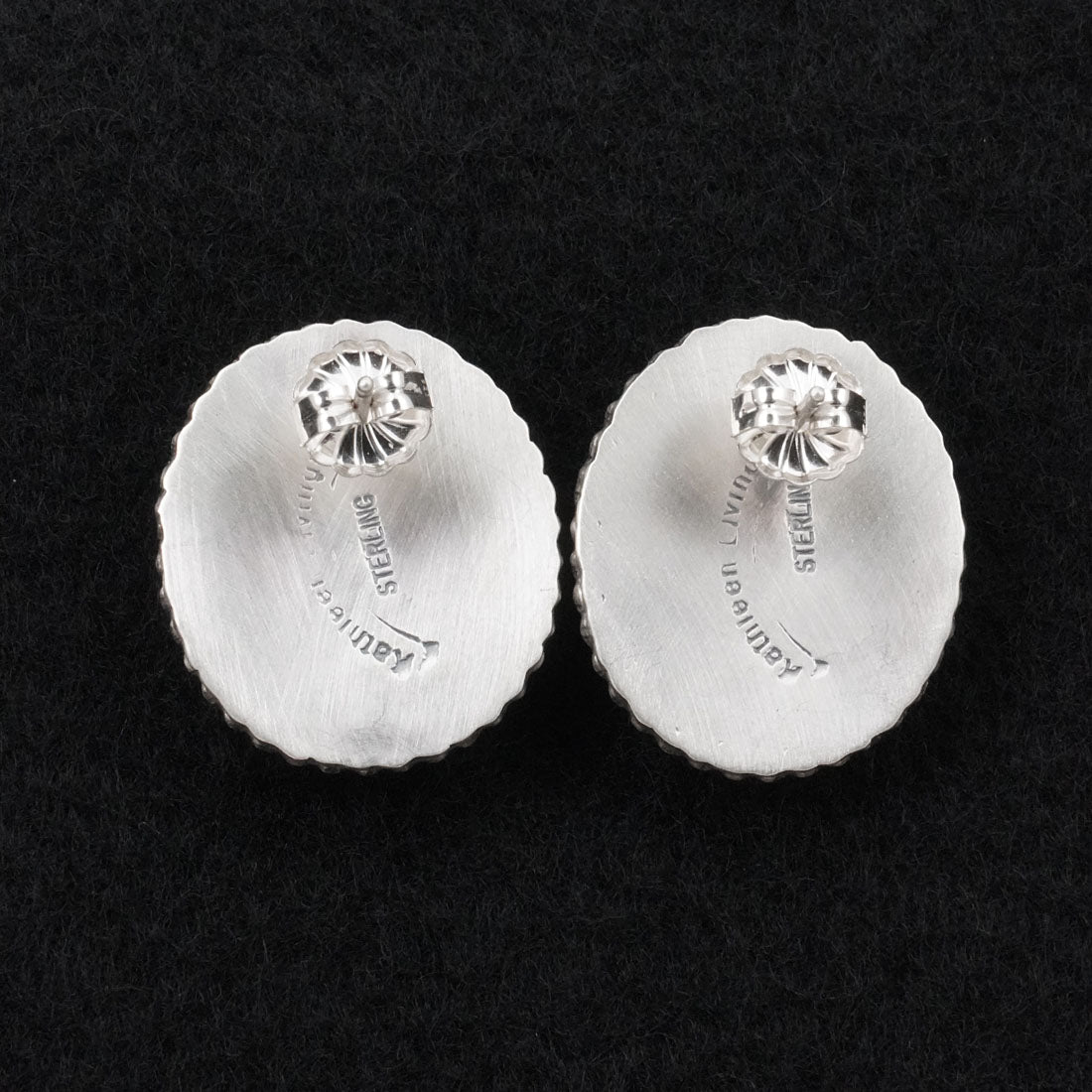 Kathleen Livingston Spiny Oyster & Sterling Silver Earrings
