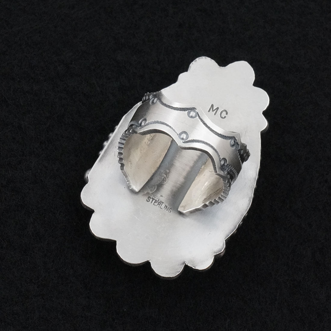 Michael Calladitto Turquoise & Sterling Silver Ring Size 10