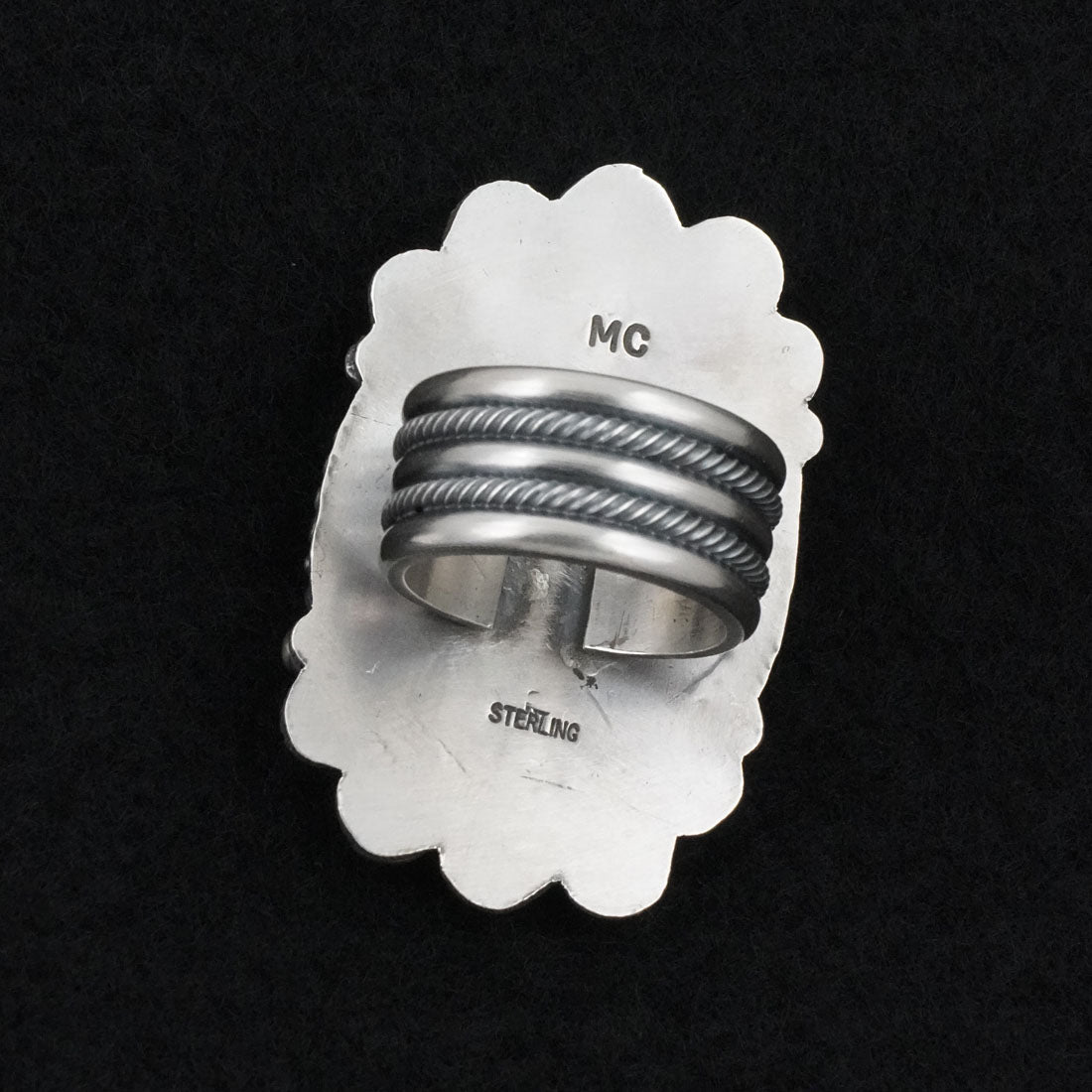 Michael Calladitto Turquoise & Sterling Silver Ring Size 8