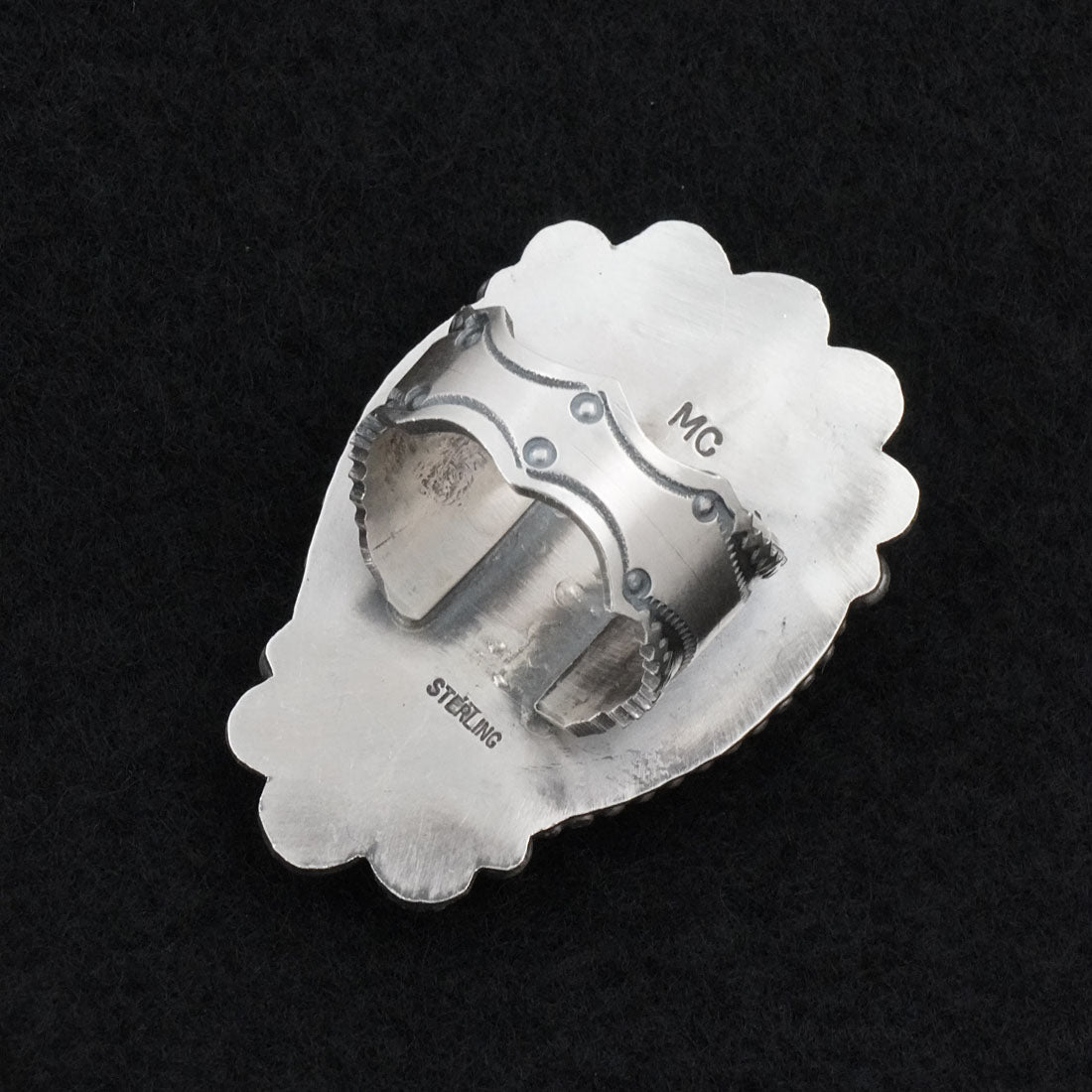 Michael Calladitto Turquoise & Sterling Silver Ring Size 9.5