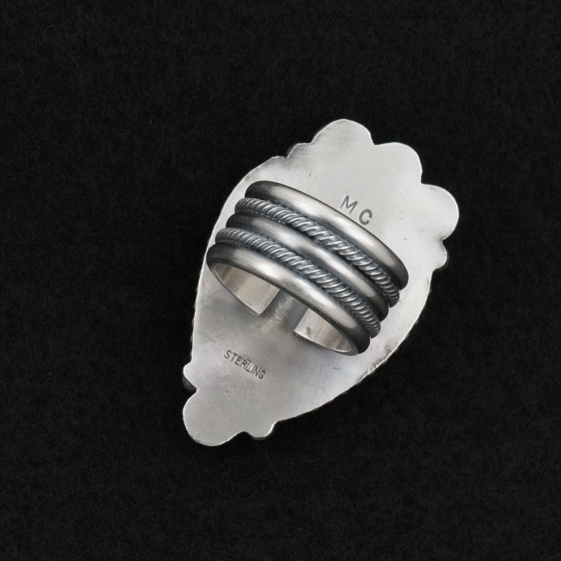 Michael Calladitto Turquoise & Sterling Silver Ring Size 7.5