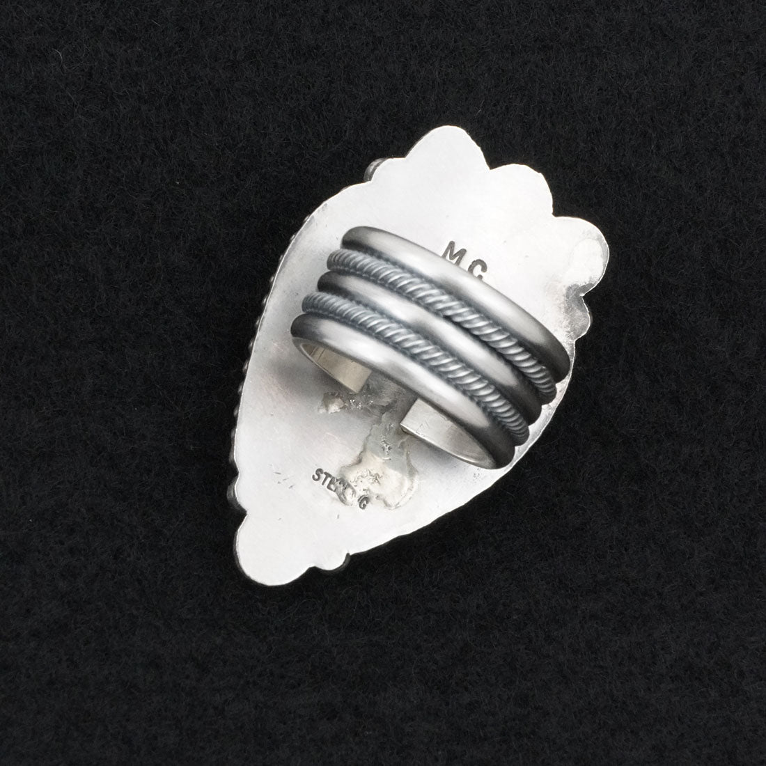 Michael Calladitto Turquoise & Sterling Silver Ring Size 8