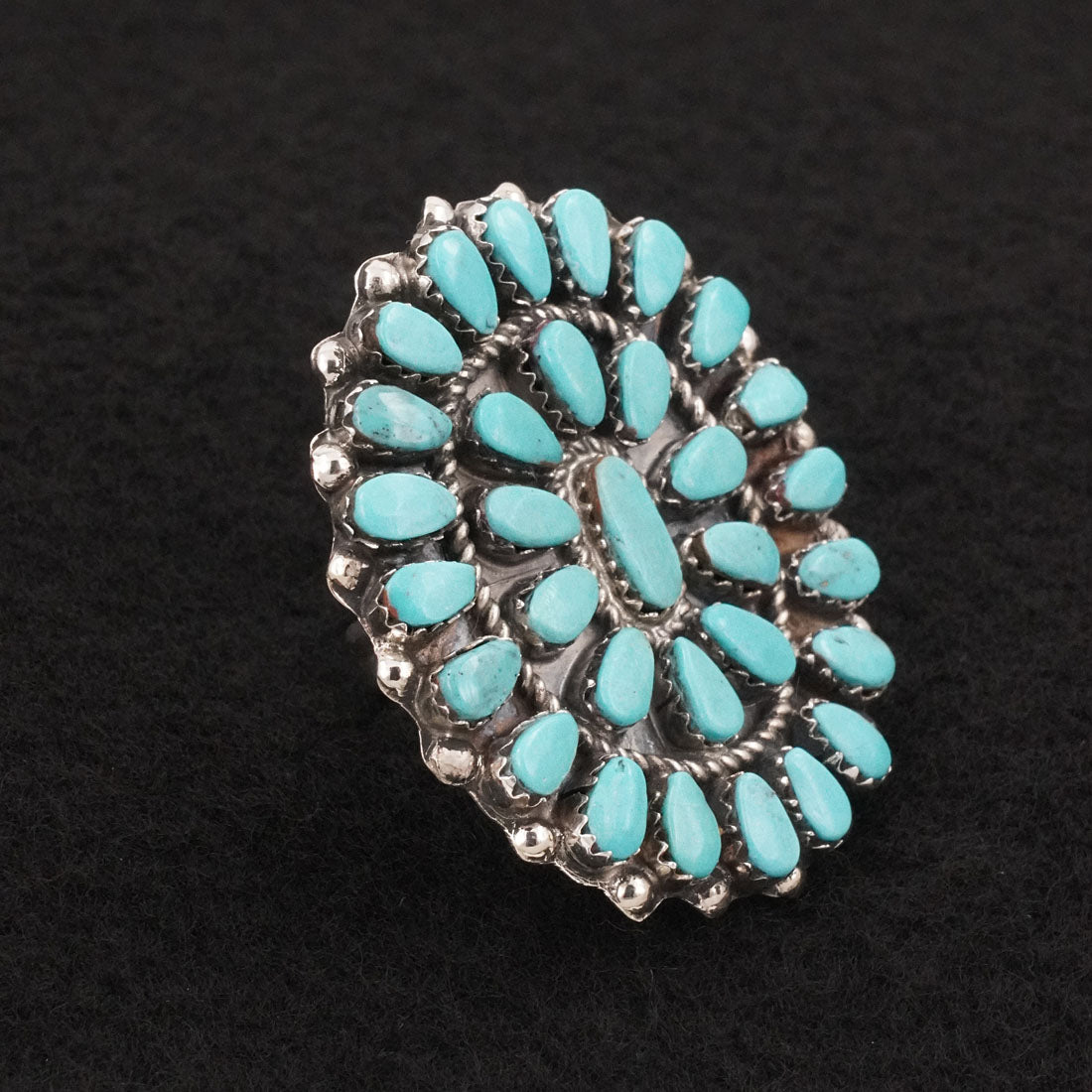 Vangie Tsabetsaye Turquoise & Sterling Silver Ring Size 7.5