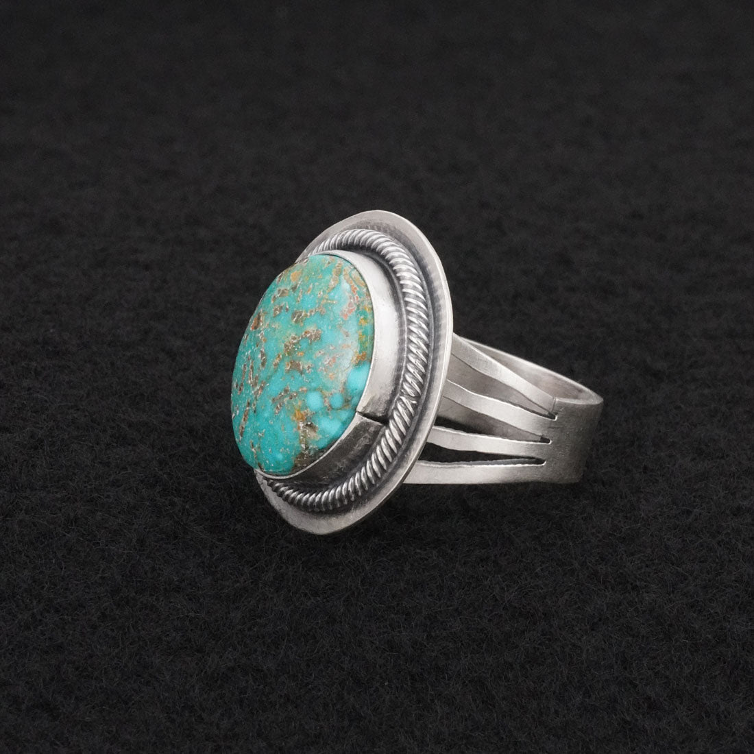 Darrin Livingston Turquoise & Sterling Silver Ring Size 8.5