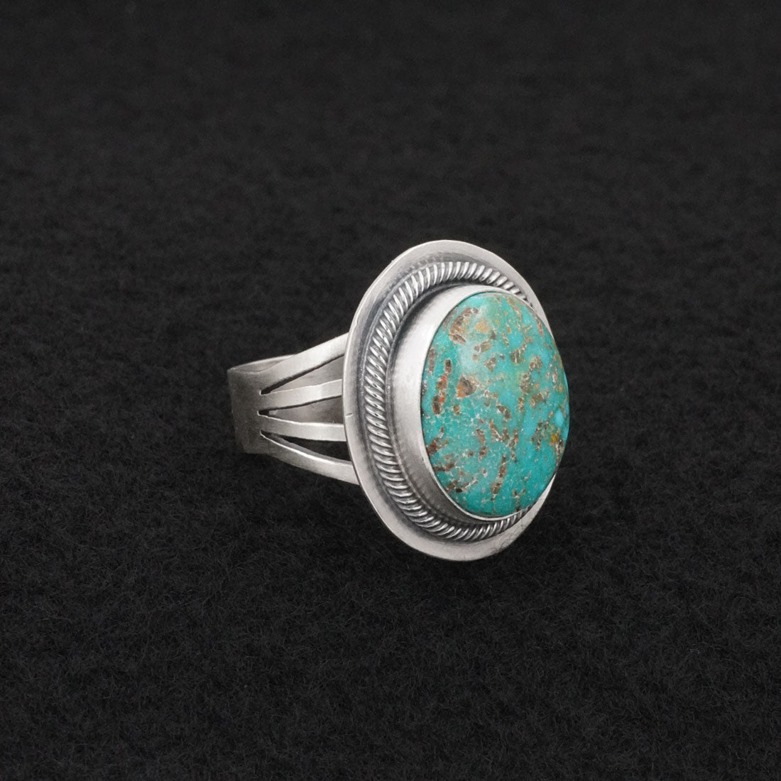Darrin Livingston Turquoise & Sterling Silver Ring Size 8.5