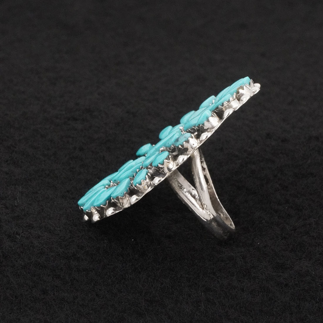 Vangie Tsabetsaye Turquoise & Sterling Silver Ring Size 8.5