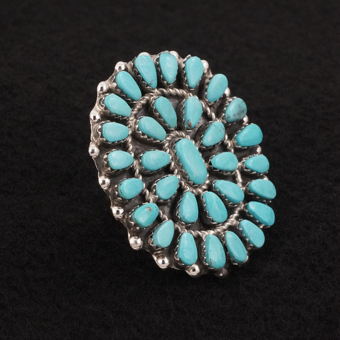 Vangie Tsabetsaye Turquoise & Sterling Silver Ring Size 8.5