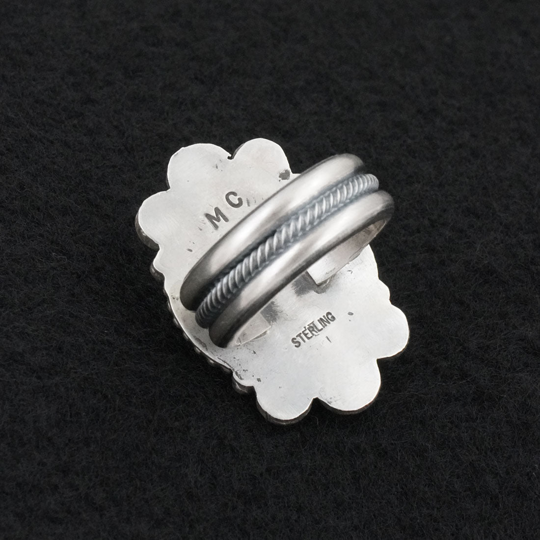 Michael Calladitto Turquoise & Sterling Silver Ring Size 8.5