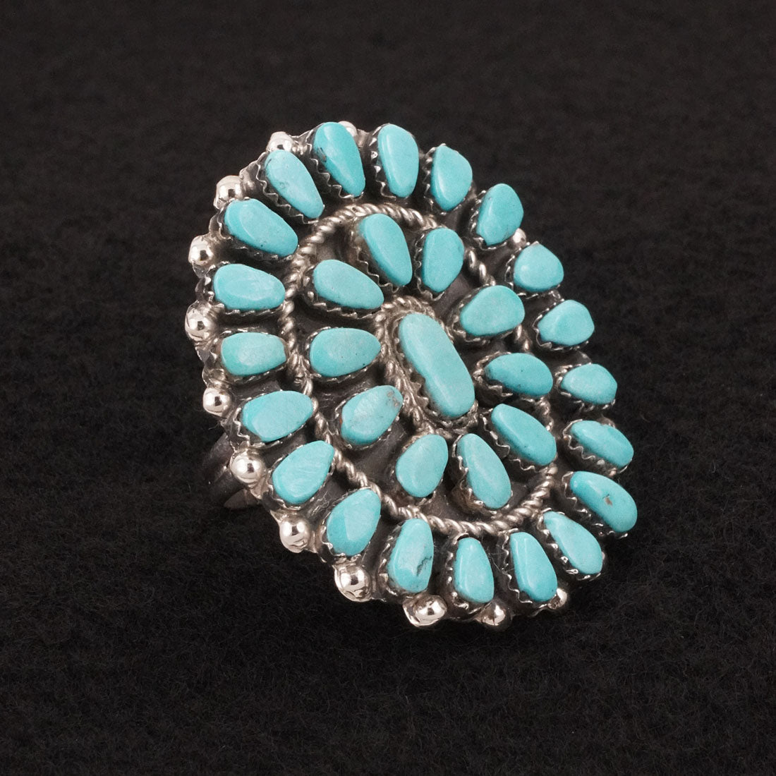 Vangie Tsabetsaye Turquoise & Sterling Silver Ring Size 9.5