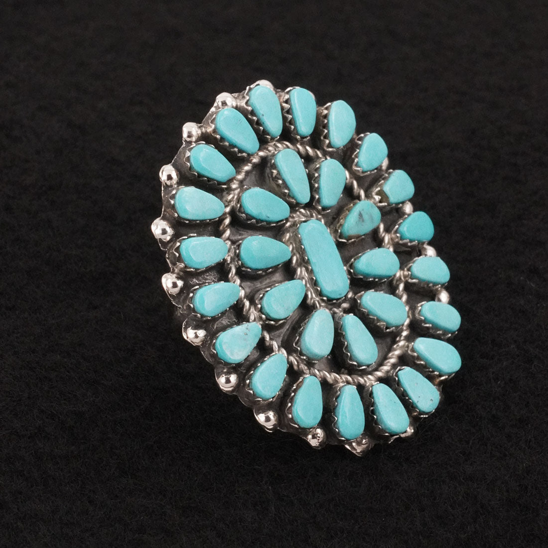 Vangie Tsabetsaye Turquoise & Sterling Silver Ring Size 10