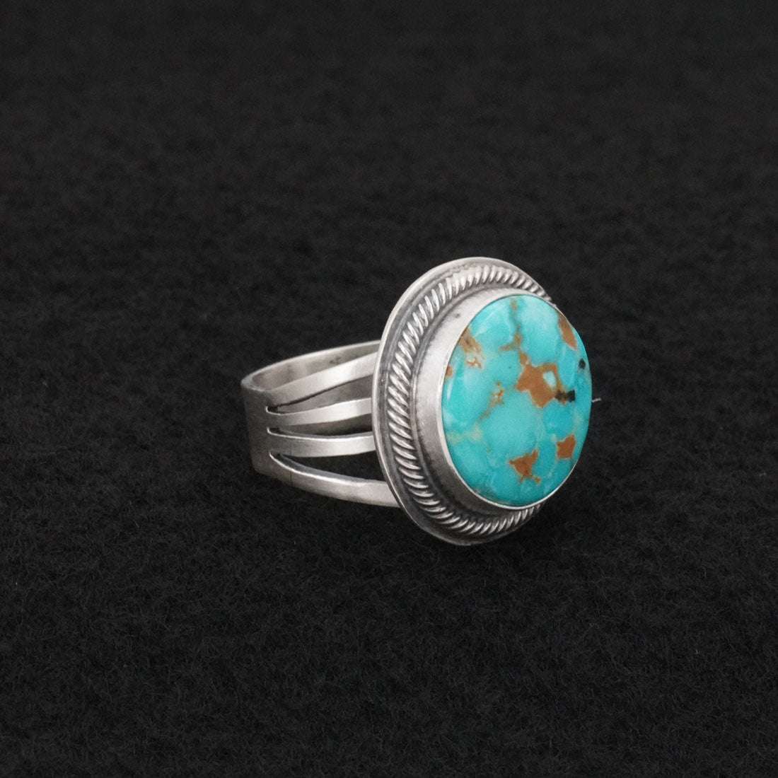Darrin Livingston Turquoise & Sterling Silver Ring Size 7