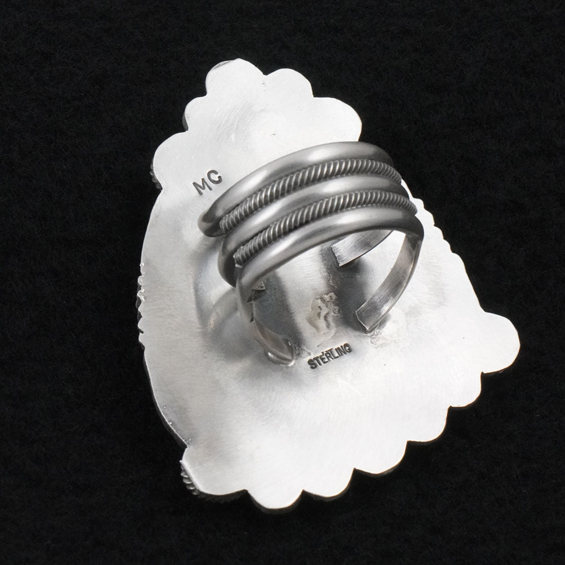 Michael Calladitto Turquoise & Sterling Silver Ring Size 9