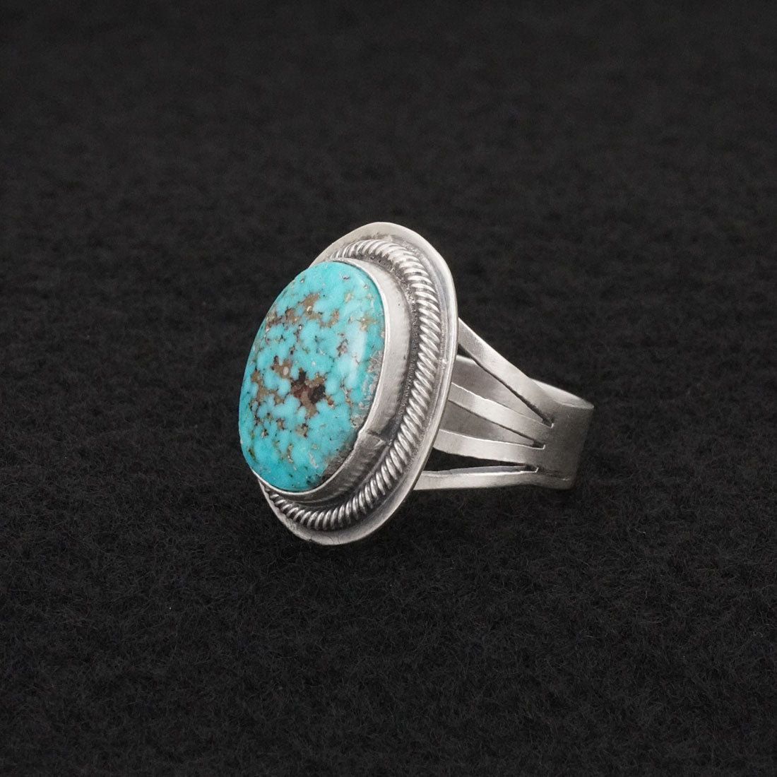 Darrin Livingston Turquoise & Sterling Silver Ring Size 8