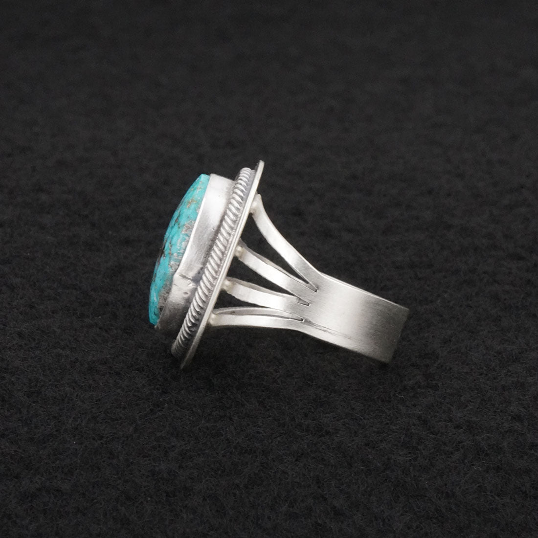 Darrin Livingston Turquoise & Sterling Silver Ring Size 8