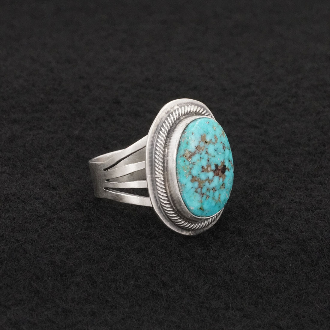 Darrin Livingston Turquoise & Sterling Silver Ring Size 8