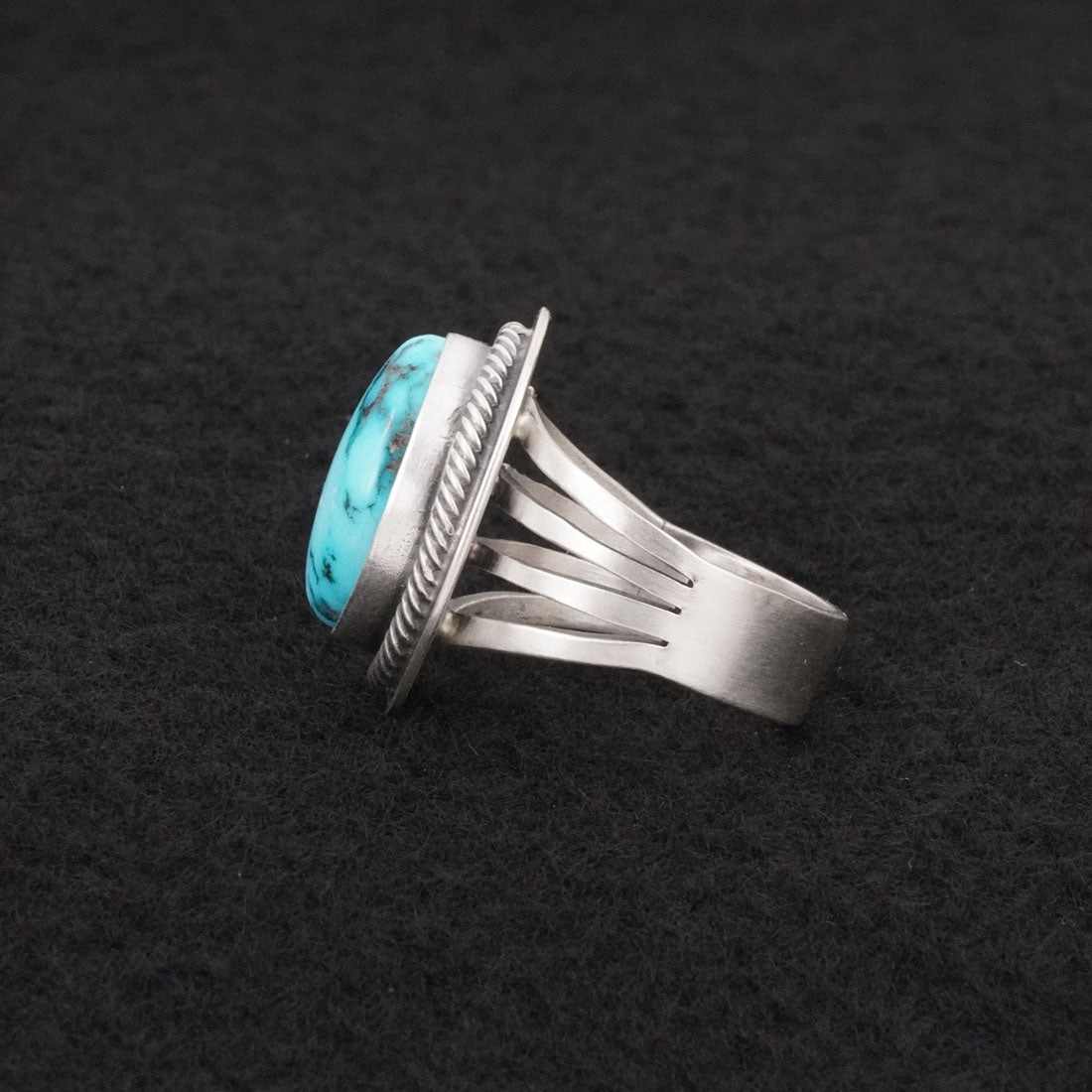 Darrin Livingston Turquoise & Sterling Silver Ring Size 7