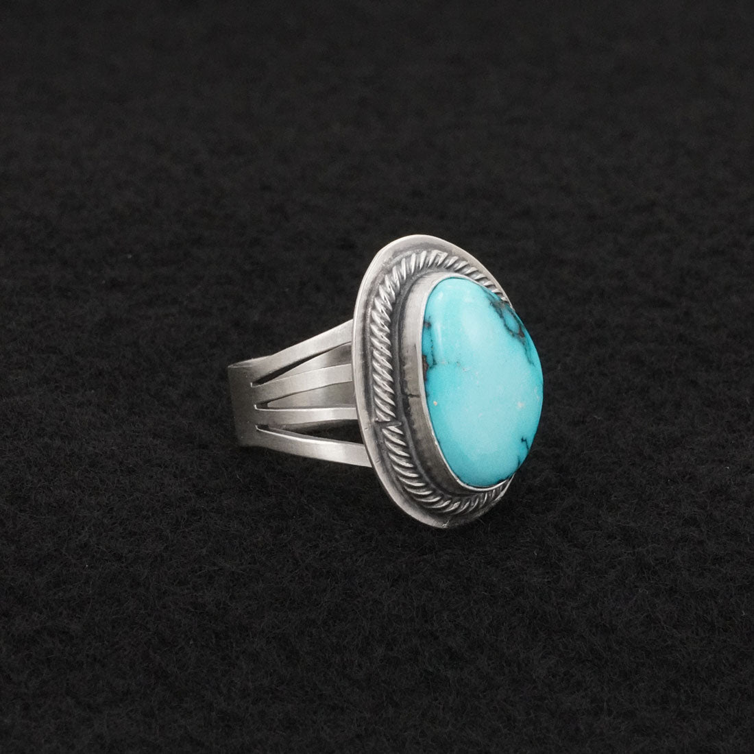 Darrin Livingston Turquoise & Sterling Silver Ring Size 7