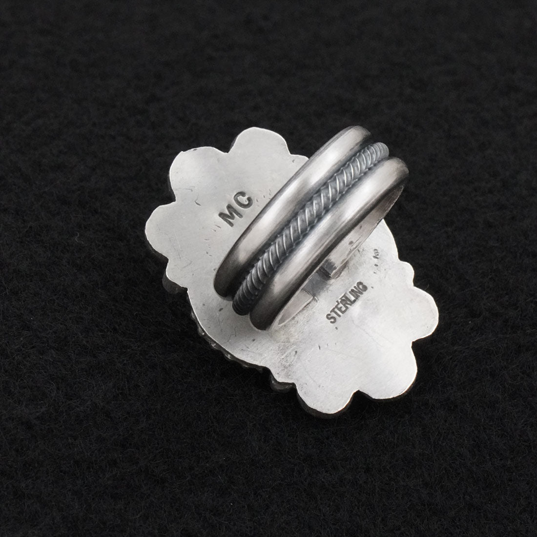 Michael Calladitto Turquoise & Sterling Silver Ring Size 7