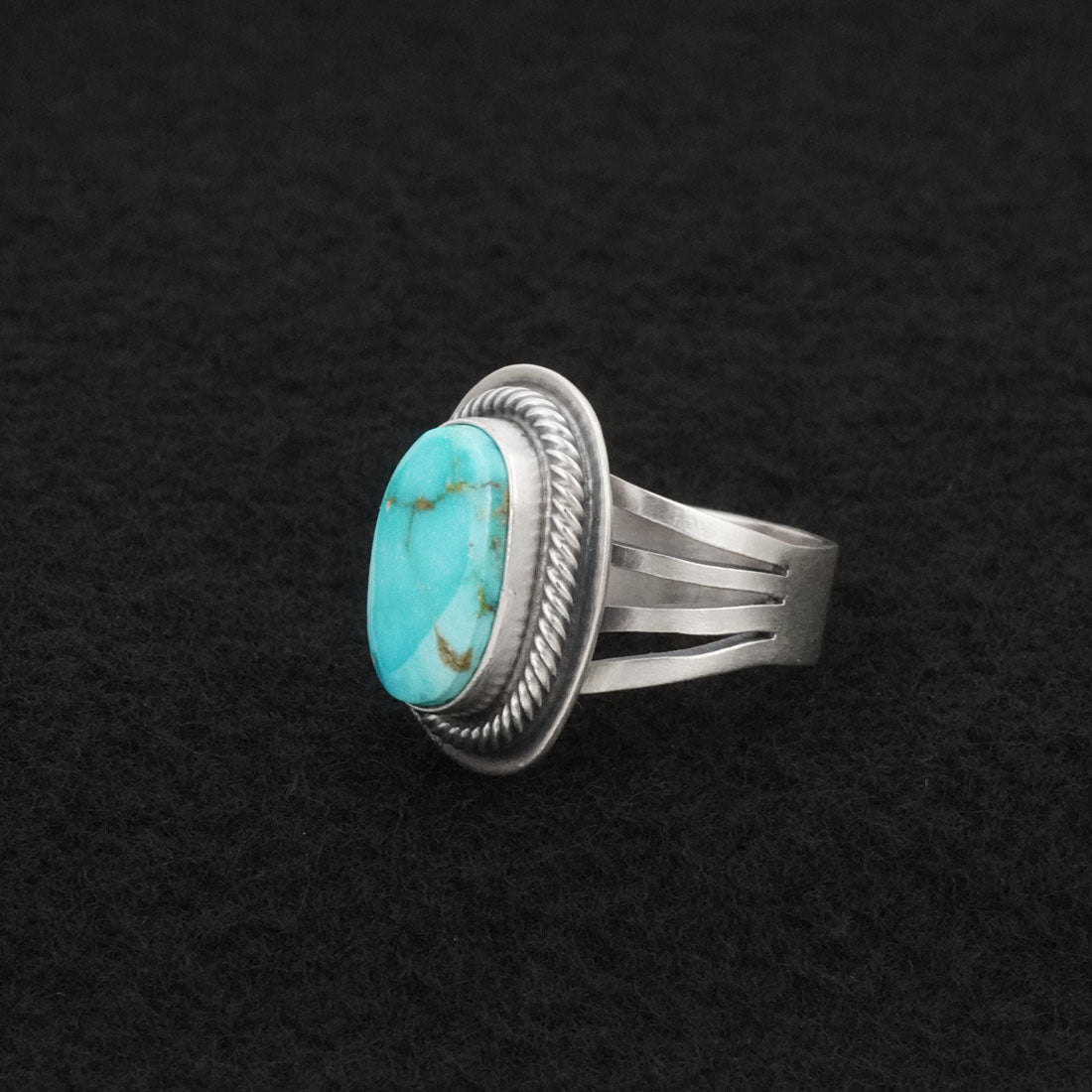 Darrin Livingston Turquoise & Sterling Silver Ring Size 7