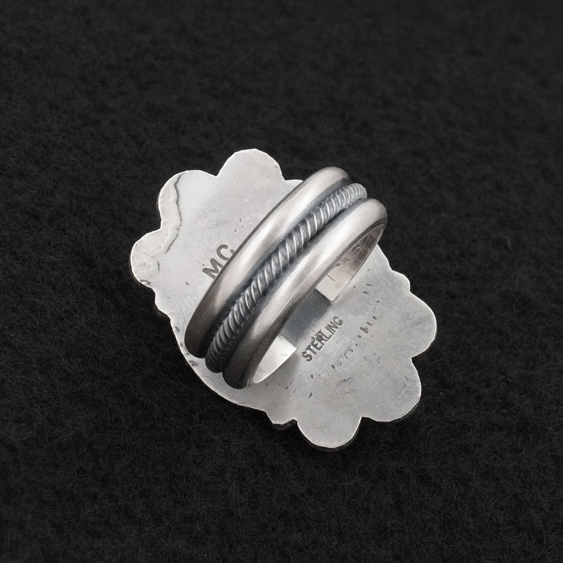 Michael Calladitto Turquoise & Sterling Silver Ring Size 8