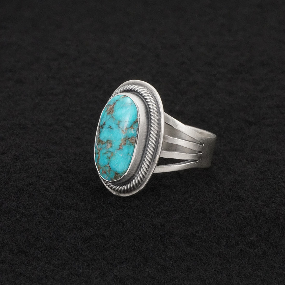 Darrin Livingston Turquoise & Sterling Silver Ring Size 7