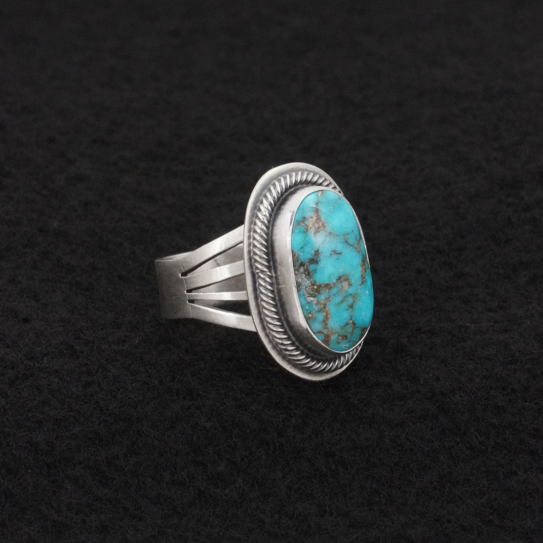 Darrin Livingston Turquoise & Sterling Silver Ring Size 7