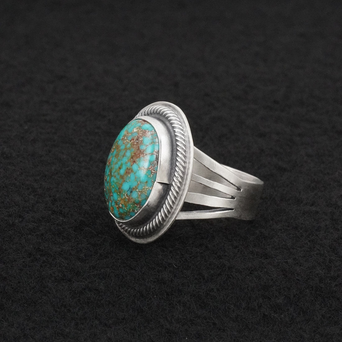 Darrin Livingston Turquoise & Sterling Silver Ring Size 7.5
