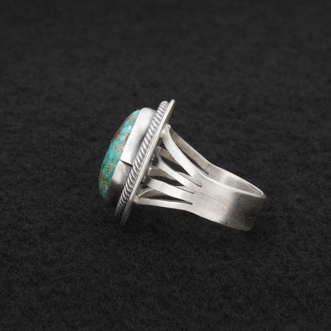 Darrin Livingston Turquoise & Sterling Silver Ring Size 7.5