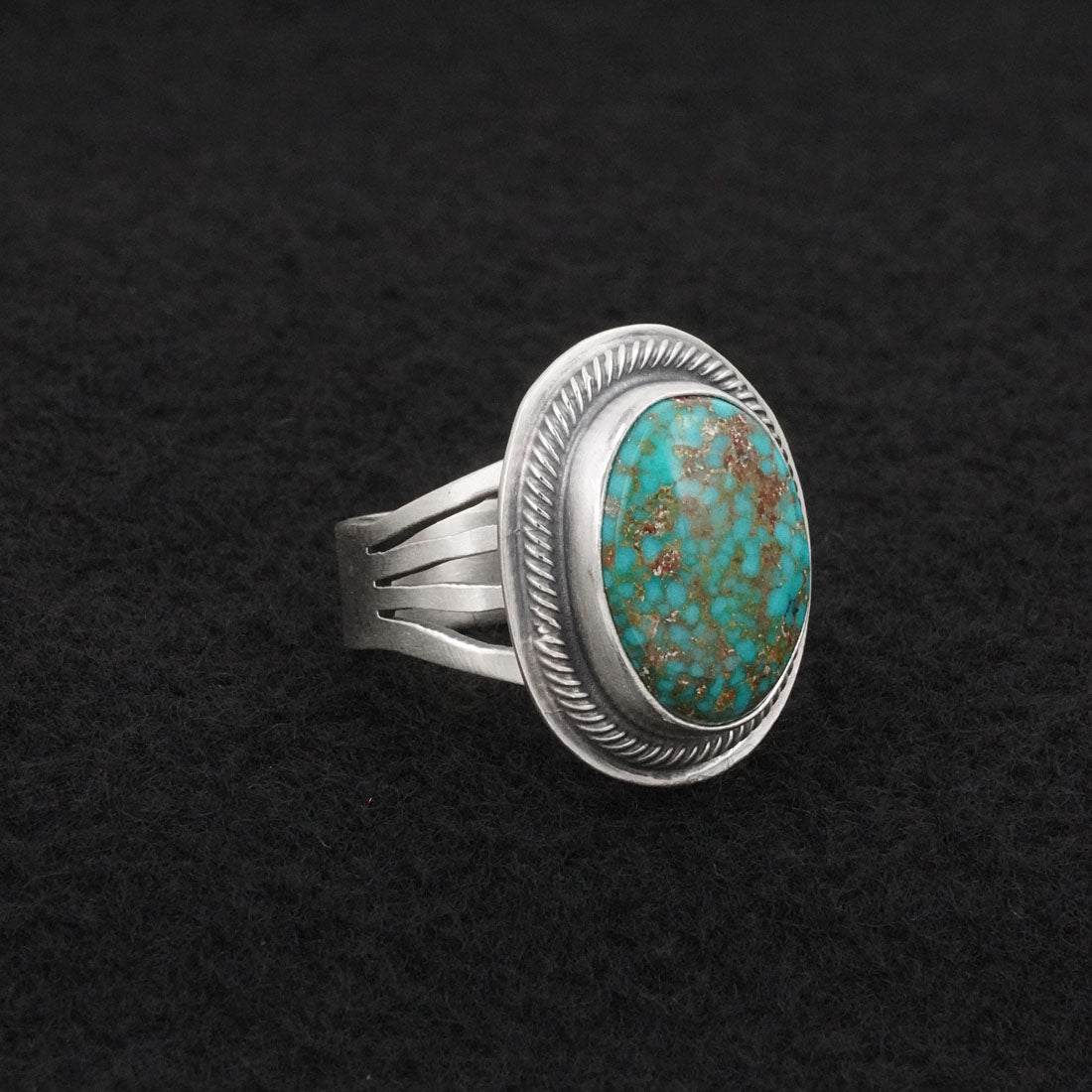 Darrin Livingston Turquoise & Sterling Silver Ring Size 7.5