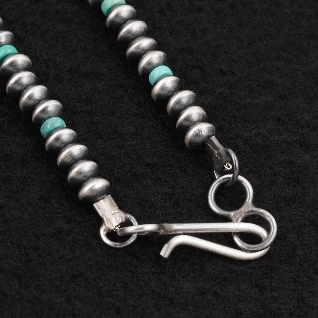 Tonisha Haley Turquoise & Sterling Silver Navajo Pearl Necklace 20"