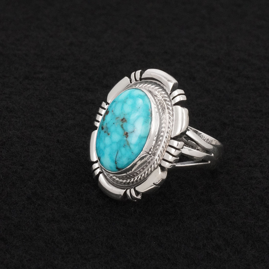 Thomas Francisco Turquoise & Sterling Silver Ring Size 7.5