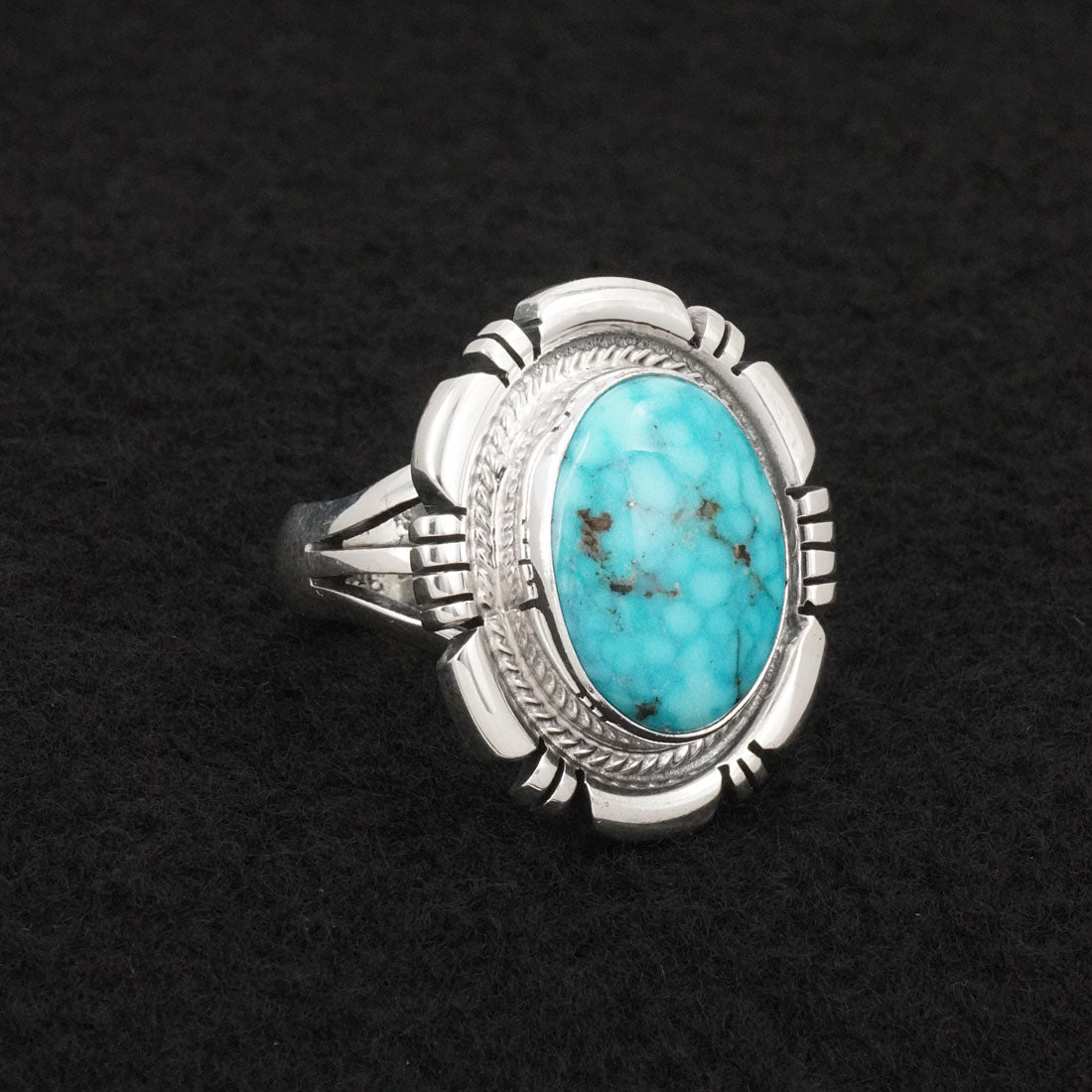 Thomas Francisco Turquoise & Sterling Silver Ring Size 7.5