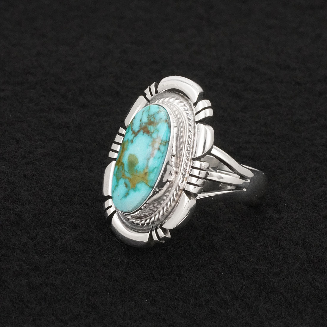 Thomas Francisco Turquoise & Sterling Silver Ring Size 9
