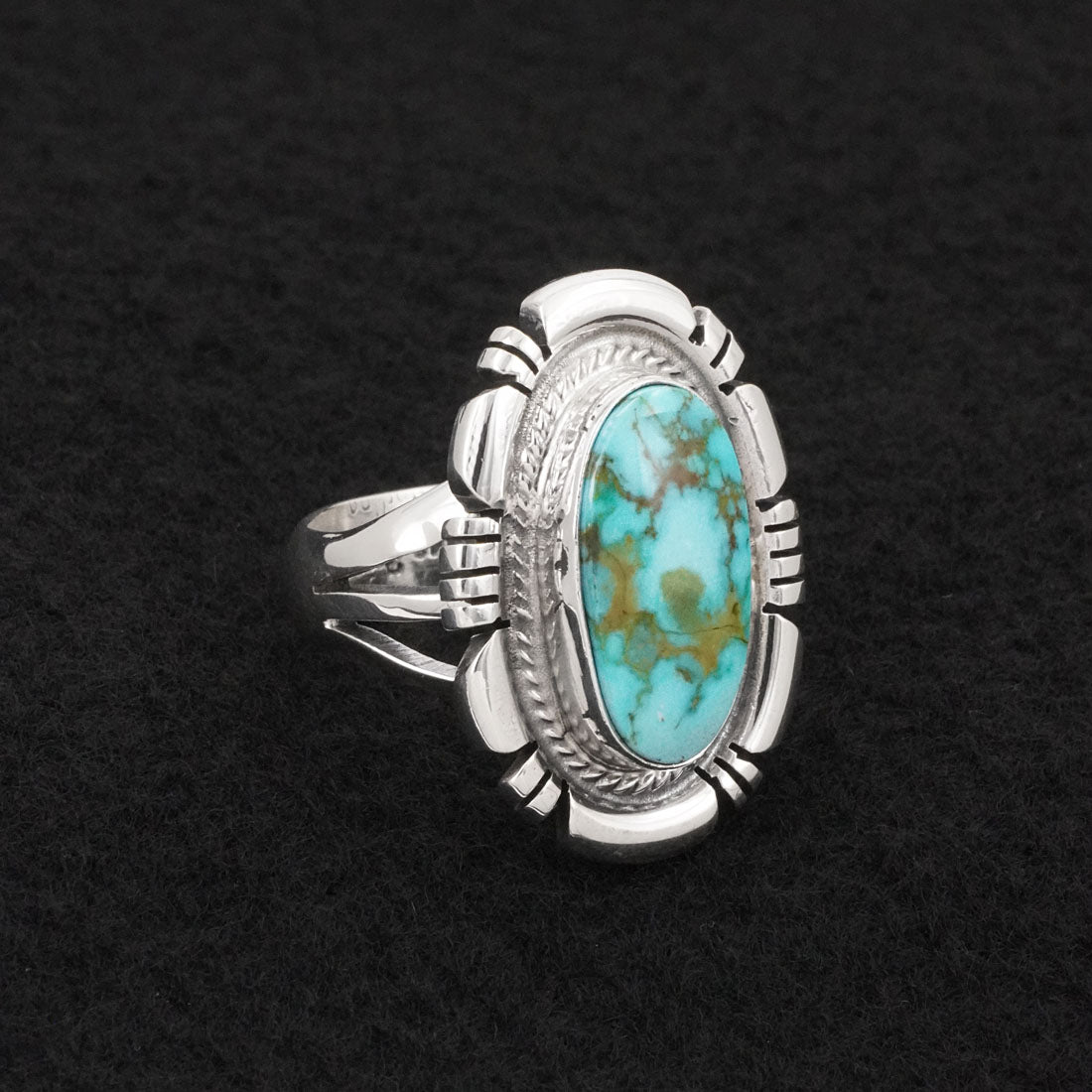 Thomas Francisco Turquoise & Sterling Silver Ring Size 9