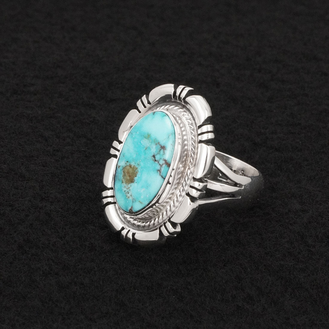 Thomas Francisco Turquoise & Sterling Silver Ring Size 8