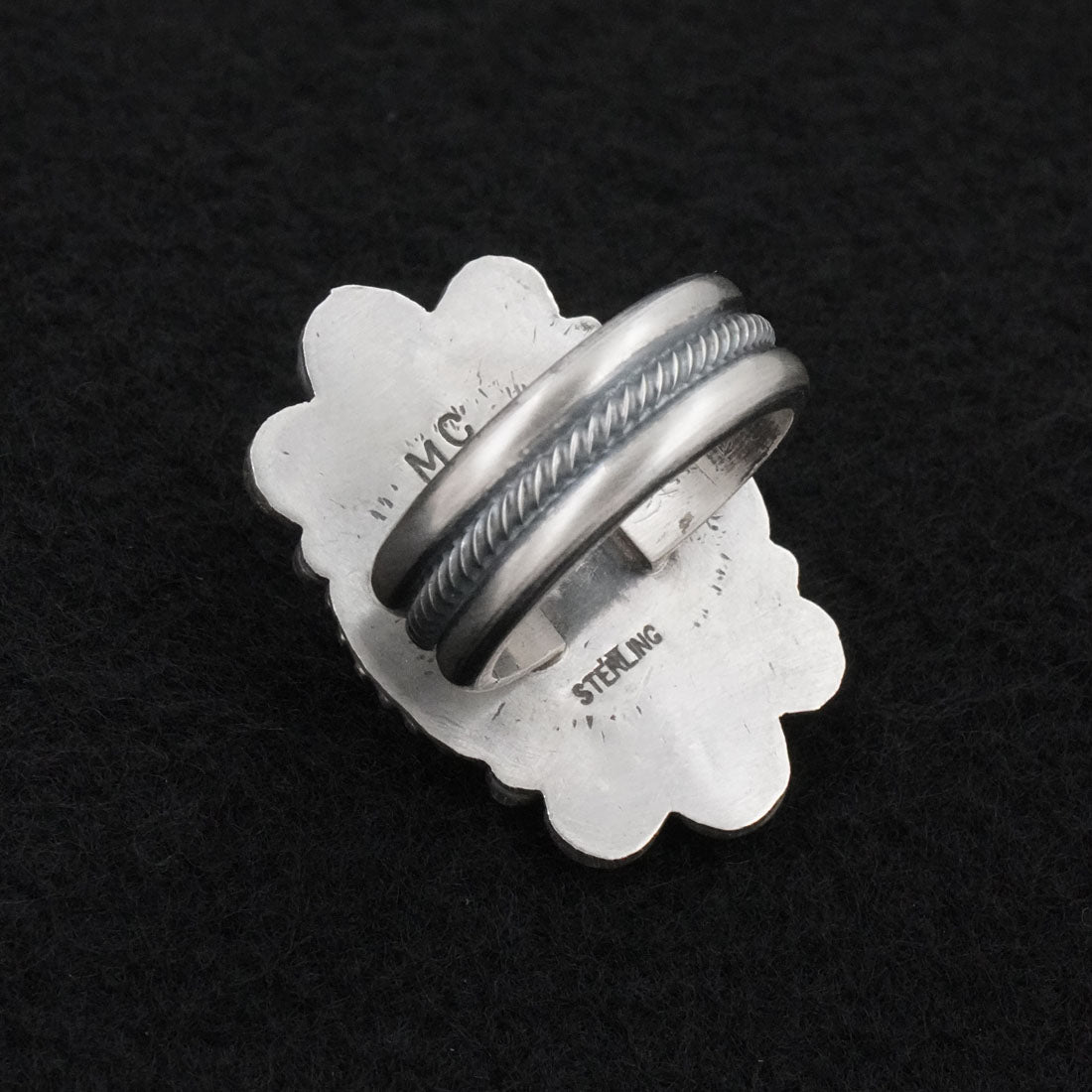 Michael Calladitto Turquoise & Sterling Silver Ring Size 8