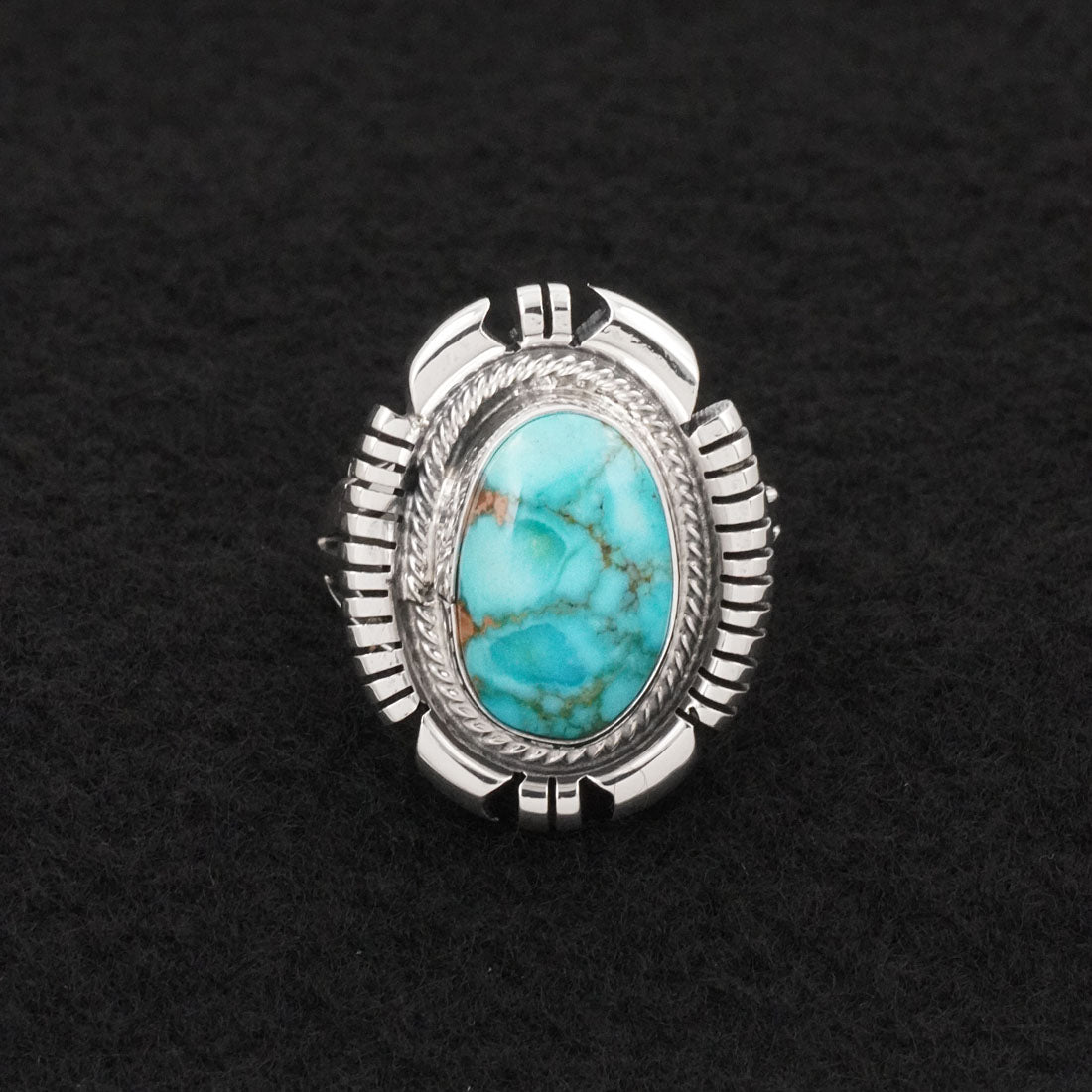 Thomas Francisco Turquoise & Sterling Silver Ring Size 9
