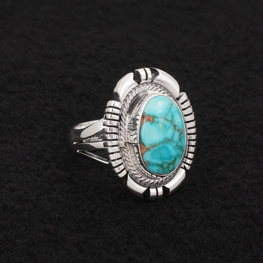 Thomas Francisco Turquoise & Sterling Silver Ring Size 9