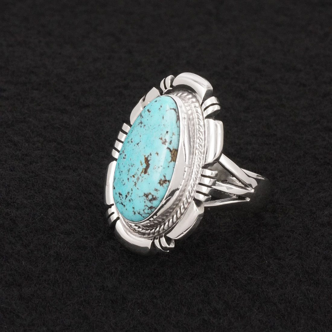 Thomas Francisco Turquoise & Sterling Silver Ring Size 8.5