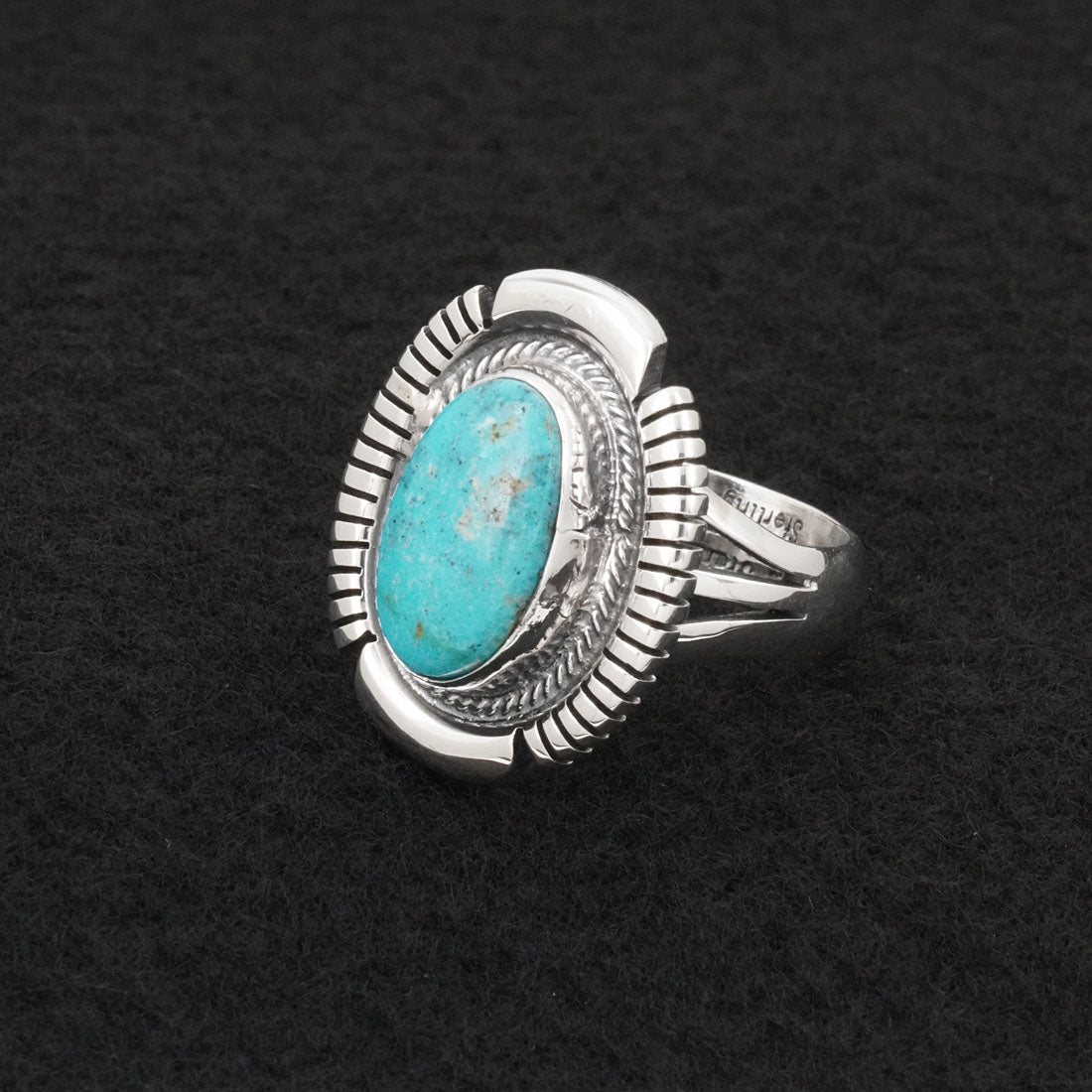 Thomas Francisco Turquoise & Sterling Silver Ring Size 8.5