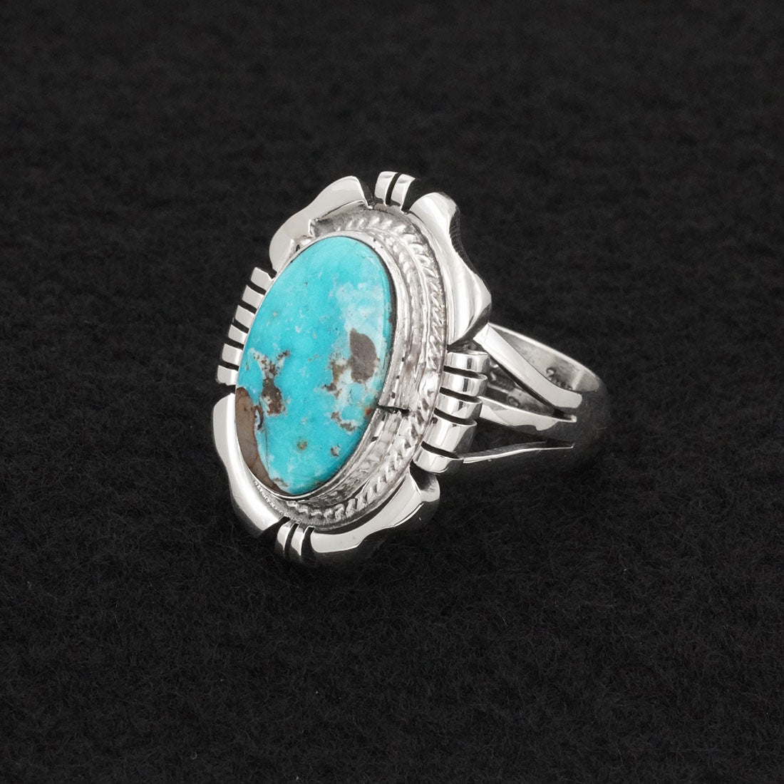 Thomas Francisco Turquoise & Sterling Silver Ring Size 9