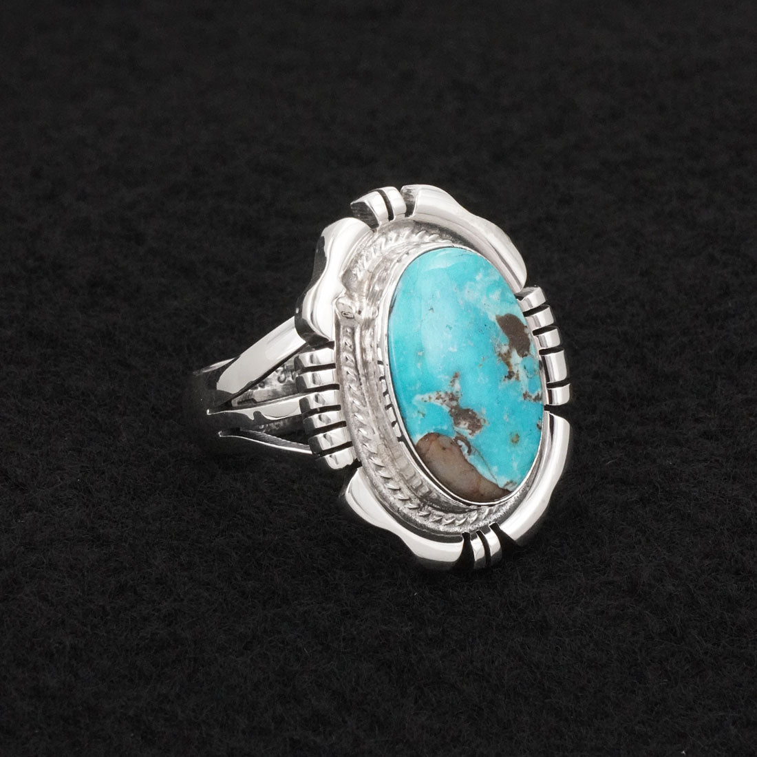 Thomas Francisco Turquoise & Sterling Silver Ring Size 9