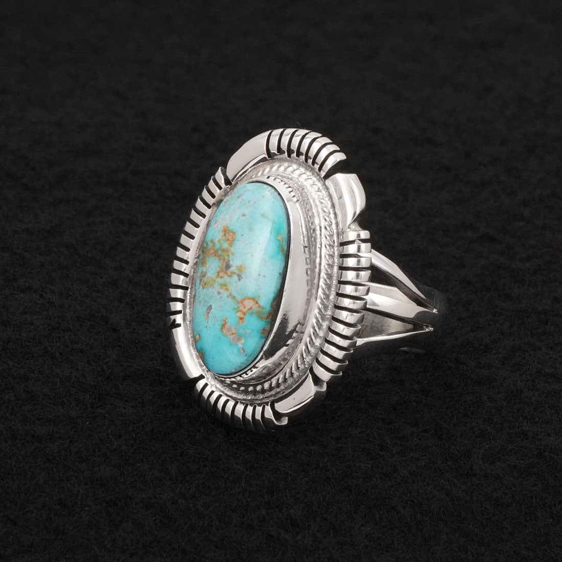 Thomas Francisco Turquoise & Sterling Silver Ring Size 6.5