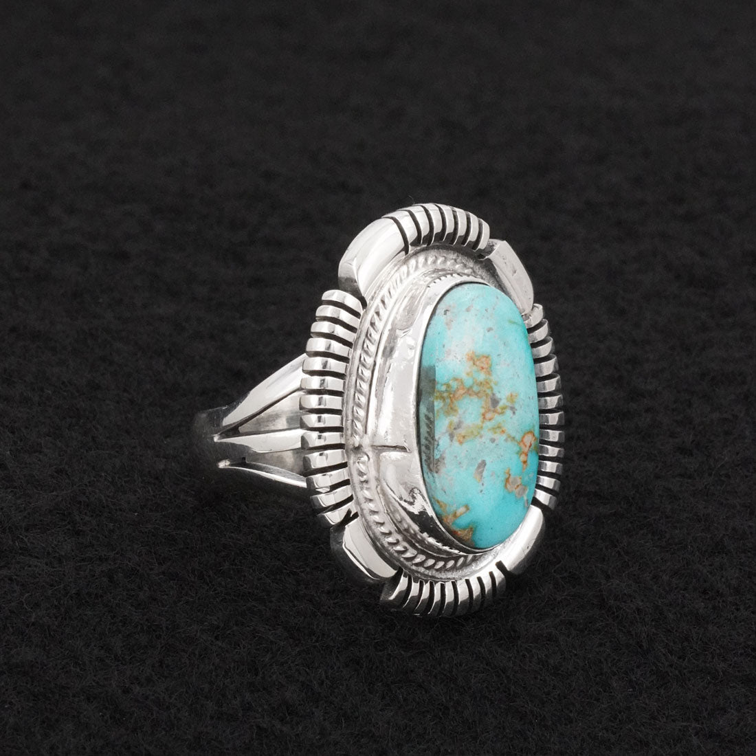 Thomas Francisco Turquoise & Sterling Silver Ring Size 6.5