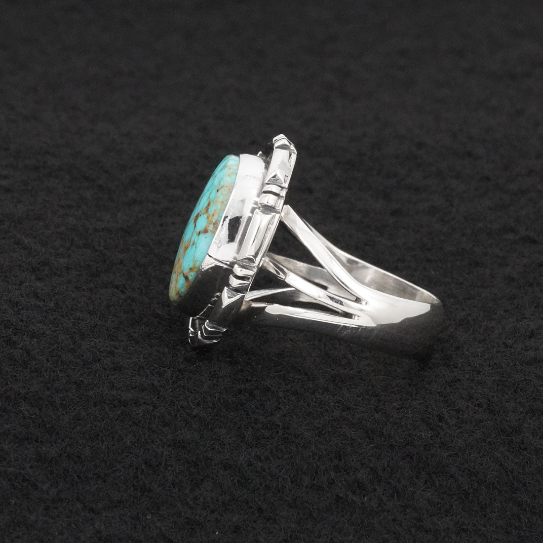 Thomas Francisco Turquoise & Sterling Silver Ring Size 8