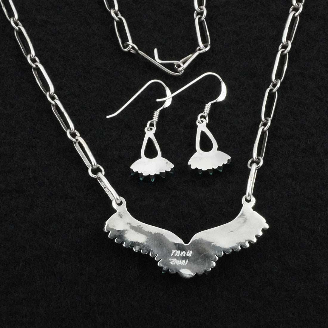 Mildred Ukestine Turquoise & Sterling Silver Necklace Set