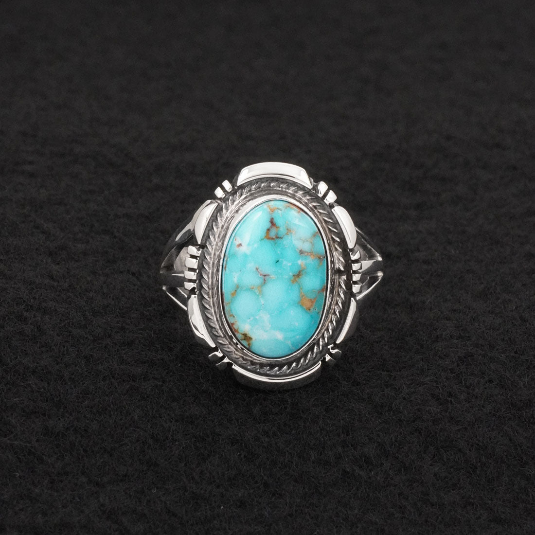Thomas Francisco Turquoise & Sterling Silver Ring Size 9