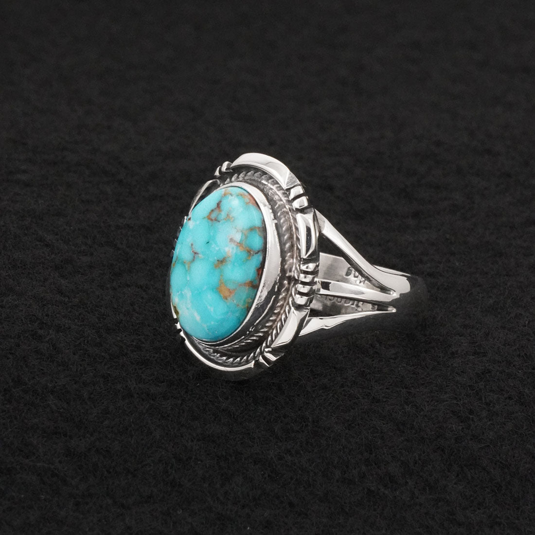 Thomas Francisco Turquoise & Sterling Silver Ring Size 9
