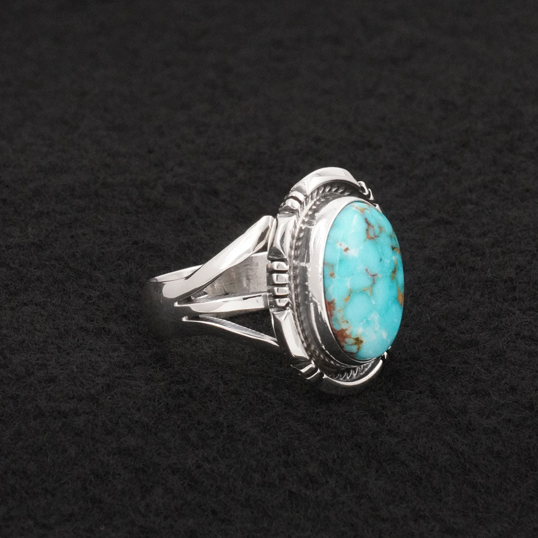 Thomas Francisco Turquoise & Sterling Silver Ring Size 9